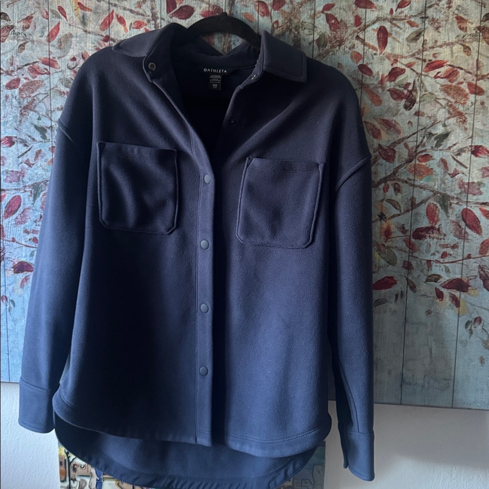 NWOT Athleta Navy Snap Front Jacket